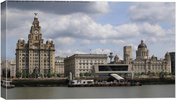 Princes Parade Liverpool Cityscape Canvas Print by Ian Fairbrother