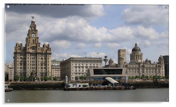 Princes Parade Liverpool Cityscape Acrylic by Ian Fairbrother