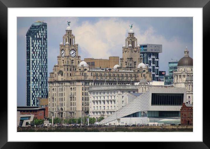 Liverpool Skyline Clock Tower Framed Mounted Print by Ian Fairbrother