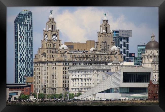 Liverpool Skyline Clock Tower Framed Print by Ian Fairbrother