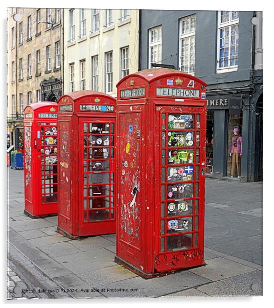 ROYAL MILE Red Phone Boxes Acrylic by dale rys (LP)