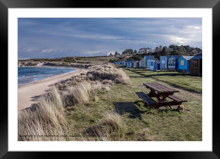 Colourful Beach Huts, Hopeman, Scotland Framed Mounted Print by Tom McPherson