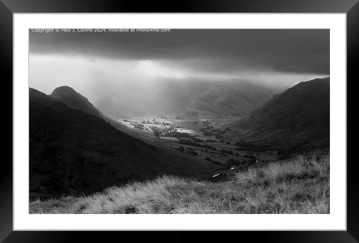 Light in the Valley Framed Mounted Print by Paul J. Collins