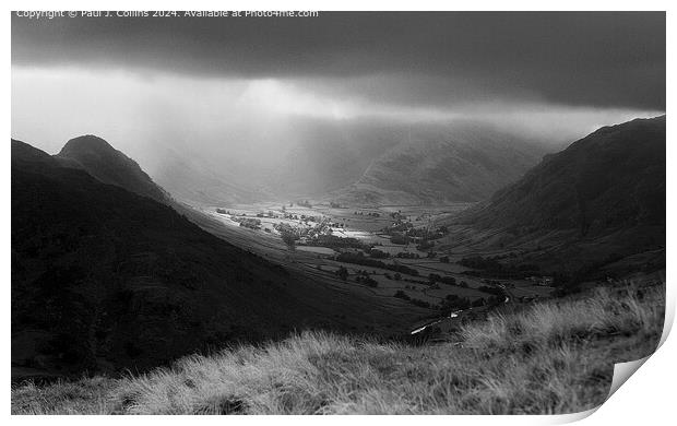 Light in the Valley Print by Paul J. Collins