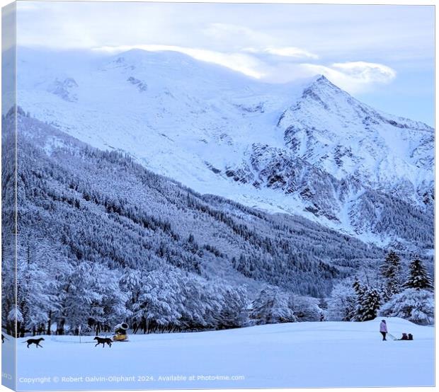 Snowy Alps Landscape Adventure Canvas Print by Robert Galvin-Oliphant