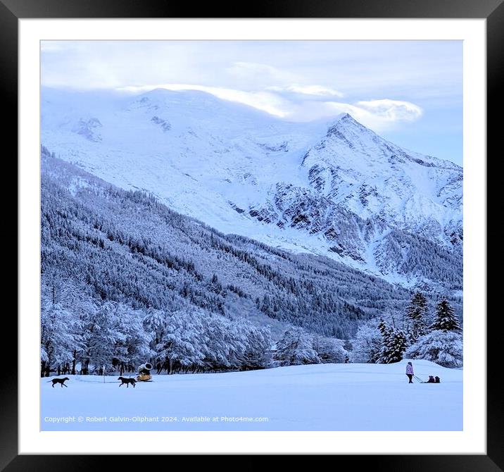 Snowy Alps Landscape Adventure Framed Mounted Print by Robert Galvin-Oliphant