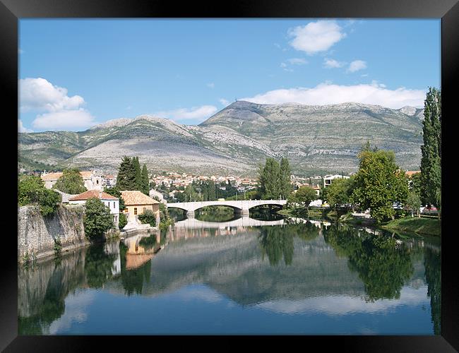 TREBINJE OLD BRIDGE Framed Print by radoslav rundic