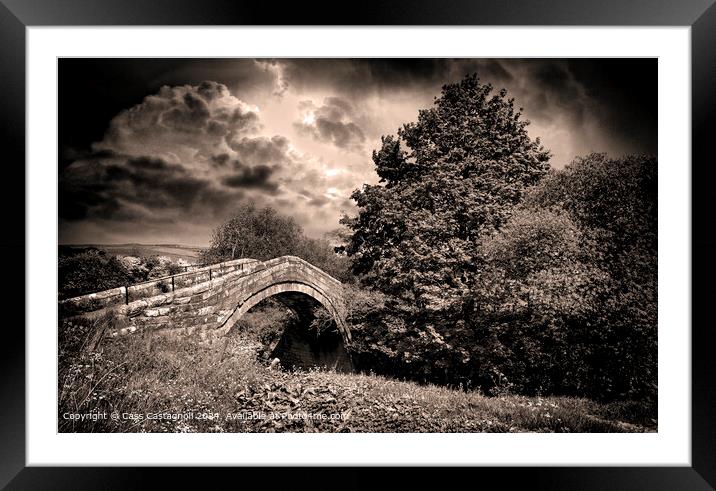 Dramatic Duck Bridge - Danby North Yorkshire Framed Mounted Print by Cass Castagnoli