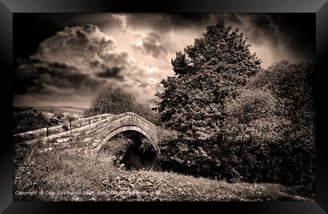 Dramatic Duck Bridge - Danby North Yorkshire Framed Print by Cass Castagnoli