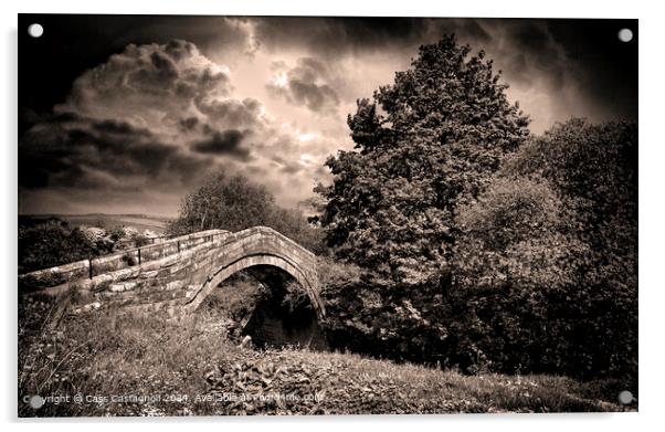 Dramatic Duck Bridge - Danby North Yorkshire Acrylic by Cass Castagnoli