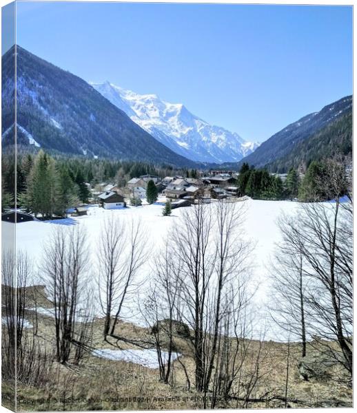 Mont Blanc Massif Chamonix Landscape Canvas Print by Robert Galvin-Oliphant