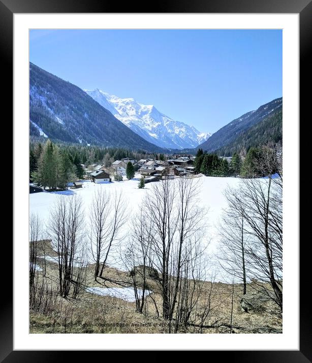 Mont Blanc Massif Chamonix Landscape Framed Mounted Print by Robert Galvin-Oliphant