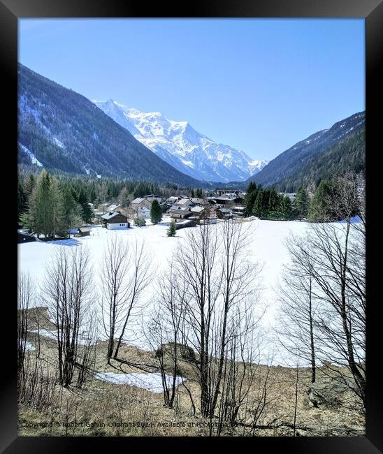 Mont Blanc Massif Chamonix Landscape Framed Print by Robert Galvin-Oliphant