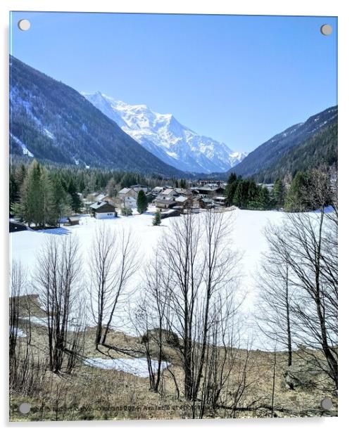 Mont Blanc Massif Chamonix Landscape Acrylic by Robert Galvin-Oliphant