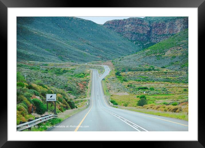 Scenic Mountain Road in Breede Valley Framed Mounted Print by Gö Vān