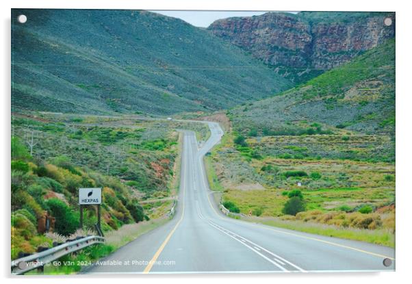 Scenic Mountain Road in Breede Valley Acrylic by Gö Vān
