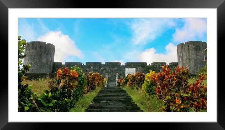Colonial Portuguese Fort Banda Islands Indonesia Framed Mounted Print by Alice Rose Lenton