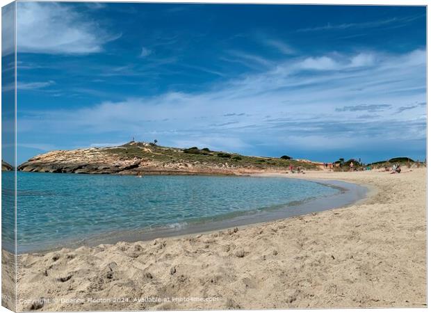 Atalis Menorca Sand and Sea Canvas Print by Deanne Flouton