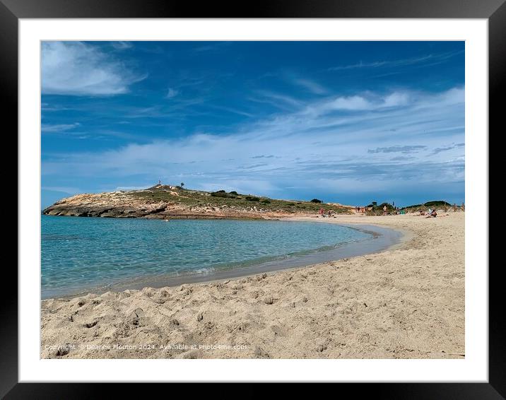 Atalis Menorca Sand and Sea Framed Mounted Print by Deanne Flouton