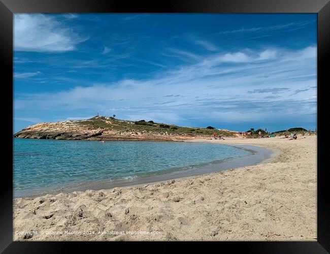 Atalis Menorca Sand and Sea Framed Print by Deanne Flouton