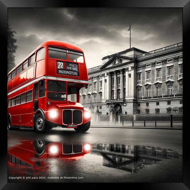 London's Timeless Journey Framed Print by phil pace