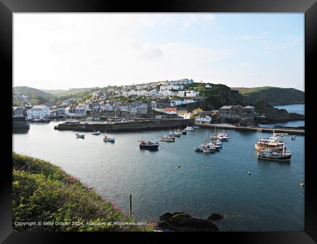 Mevagissey Harbour Framed Print by kelly Draper