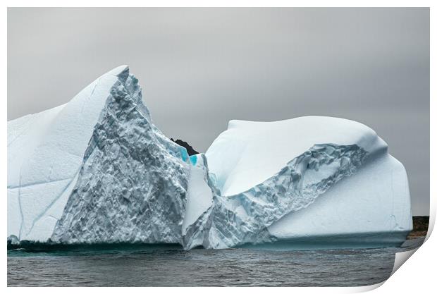 Amazing texture and pattern in an iceberg  Print by Ian Duffield