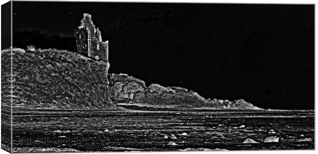 Greenan Castle and beach Canvas Print by Allan Durward Photography