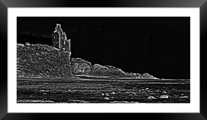 Greenan Castle and beach Framed Mounted Print by Allan Durward Photography