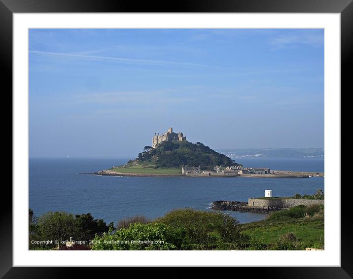 St Michaels Mount Island  Framed Mounted Print by kelly Draper