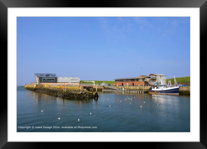 Eyemouth Harbour Scene Framed Mounted Print by Kasia Design