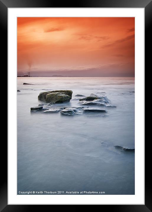 Seton Sands Sunset Framed Mounted Print by Keith Thorburn EFIAP/b