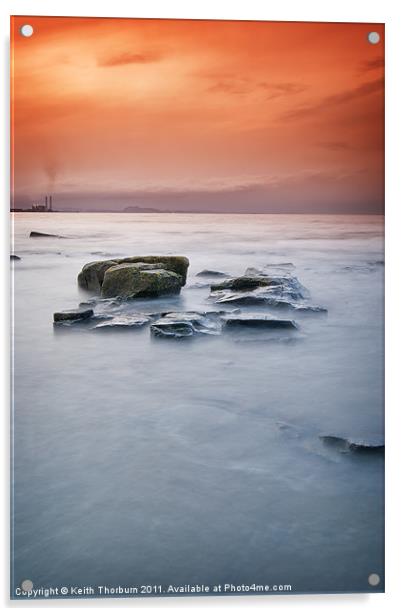 Seton Sands Sunset Acrylic by Keith Thorburn EFIAP/b