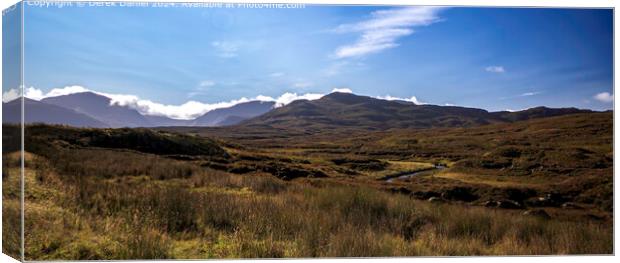 Loch a' Bhraoin Panoramic Landscape Canvas Print by Derek Daniel