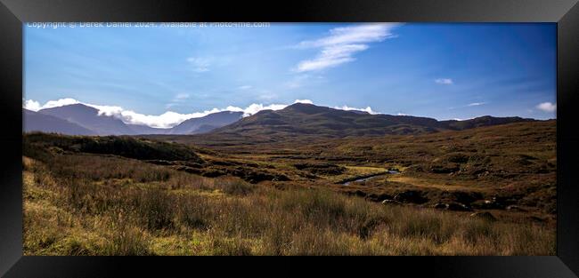 Loch a' Bhraoin Panoramic Landscape Framed Print by Derek Daniel