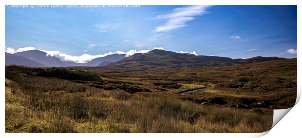 Loch a' Bhraoin Panoramic Landscape Print by Derek Daniel