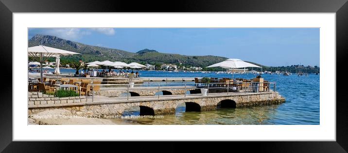  Puerto Pollensa, Mallorca, Spain. Framed Mounted Print by Diana Mower