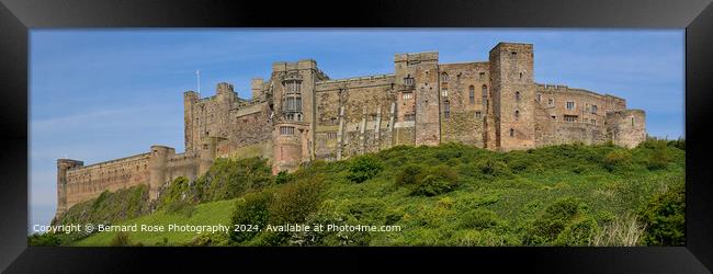 Bamburgh Castle Panorama Framed Print by Bernard Rose Photography