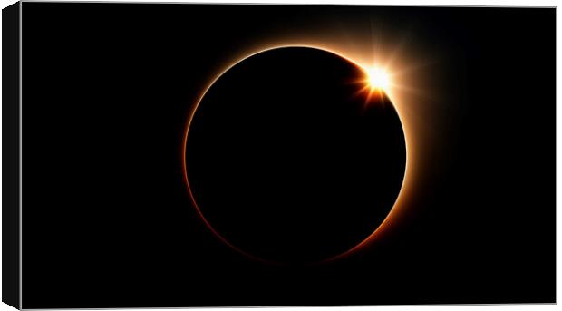 Solar Eclipse Alignment Phenomenon Canvas Print by Guido Parmiggiani