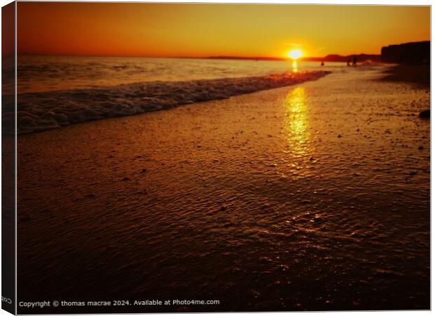 Sunset Seascape Canvas Print by thomas macrae