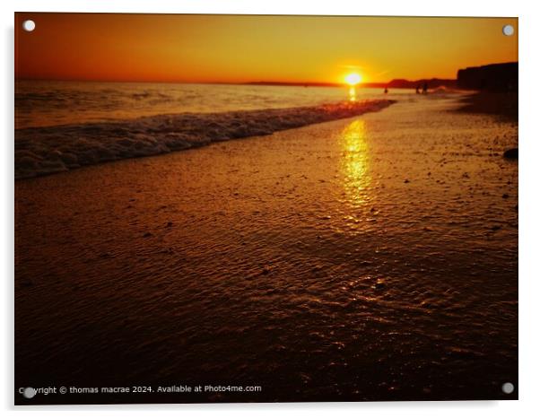 Sunset Seascape Acrylic by thomas macrae