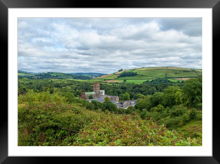 Buckfast Abbey Devon Landscape Framed Mounted Print by Peter Bolton