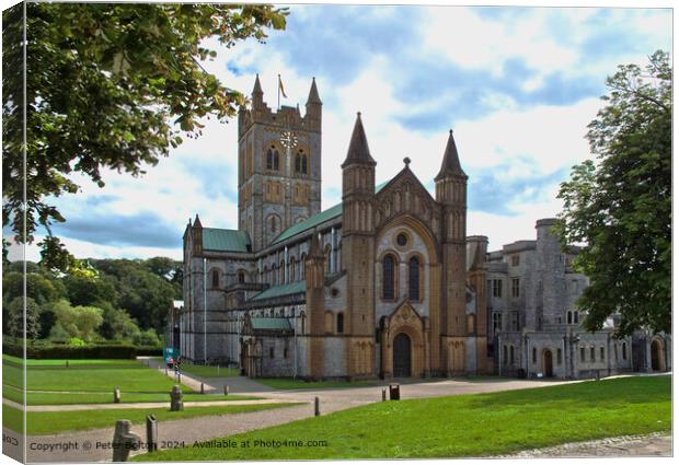 Buckfast Abbey Architecture Detail Canvas Print by Peter Bolton