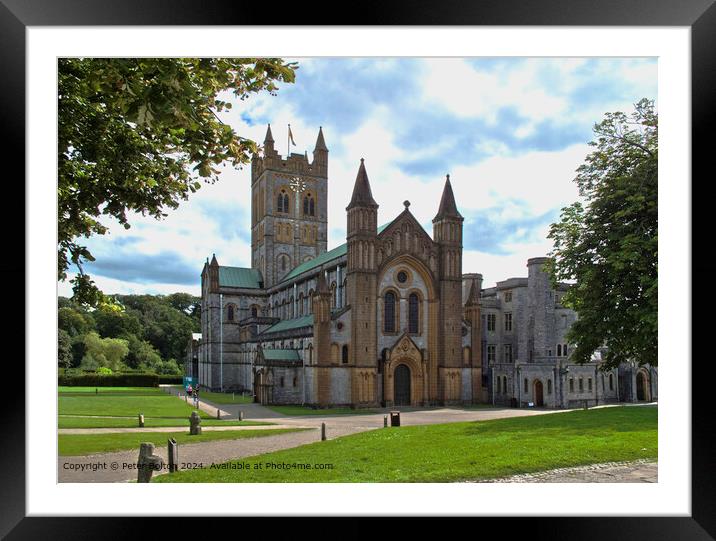 Buckfast Abbey Architecture Detail Framed Mounted Print by Peter Bolton
