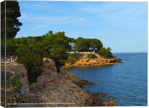 Spanish Coastal Landscape Serenity Canvas Print by thomas macrae