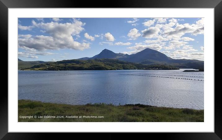 Loch Gleann Dubh 2 Framed Mounted Print by Lee Osborne