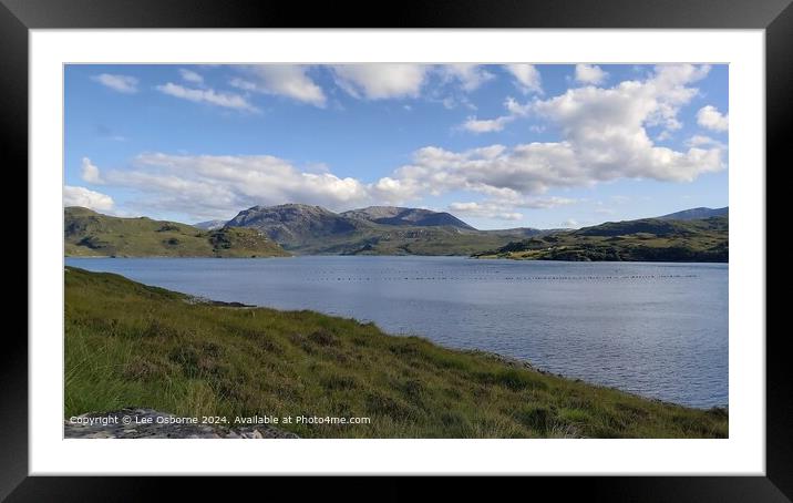 Loch Gleann Dubh 3 Framed Mounted Print by Lee Osborne