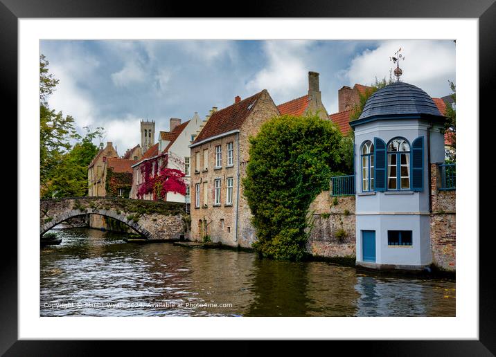 Canal in Bruges Framed Mounted Print by Stuart Wyatt
