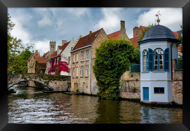 Canal in Bruges Framed Print by Stuart Wyatt