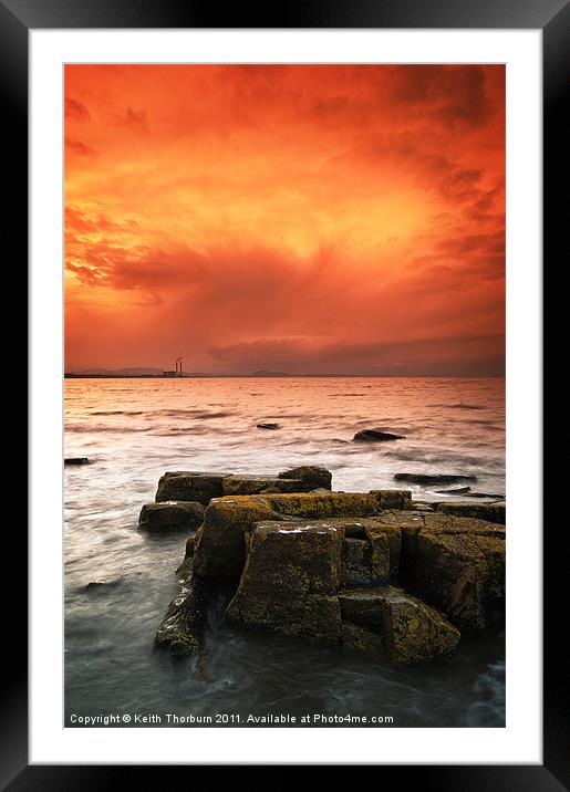 Cockenzie Power Staion Sunset Framed Mounted Print by Keith Thorburn EFIAP/b